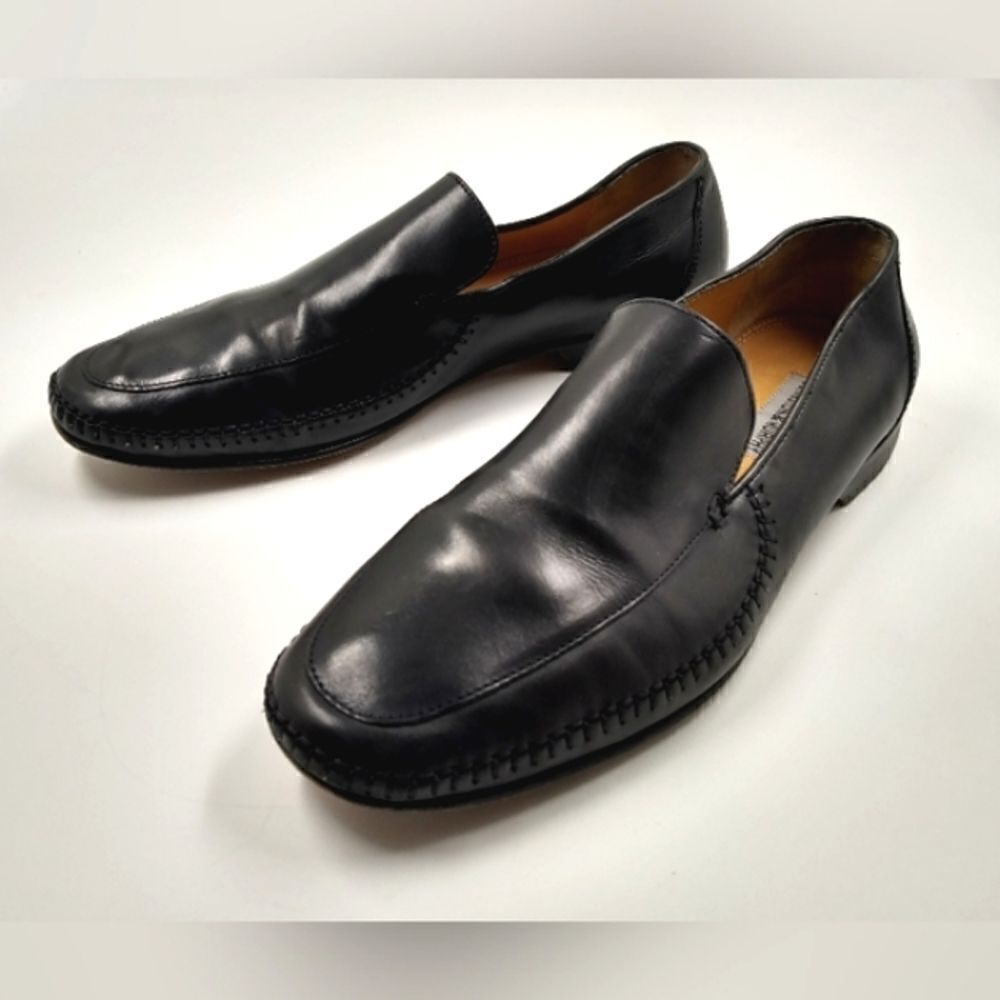 Johnson & Murphy Black Leather Loafers Shoes size 11